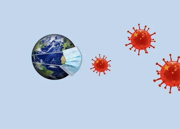 Corona Virus Aanval Concept Wereld Vecht Tegen Het Corona Virus — Stockfoto