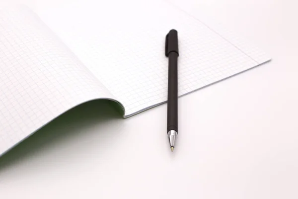 Notebook and fountain pen on a white background — Stock Image Notebook Fountain Pen White Background Stock Picture