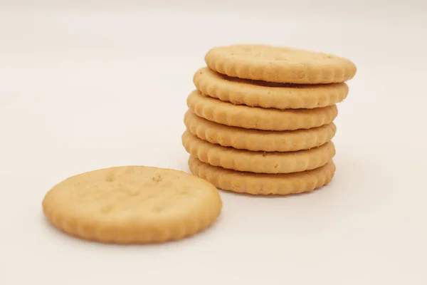 Crackers Een Witte Achtergrond — Stockfoto