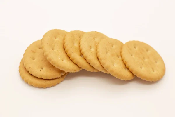 Cookies Fundo Branco — Fotografia de Stock