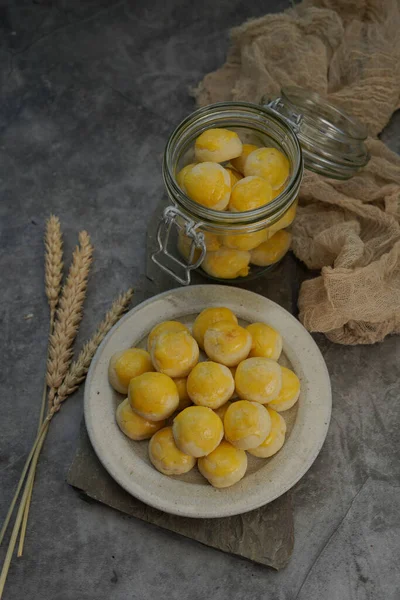 Kue Tart Nanas Indonesia Nastar Disajikan Untuk Merayakan Idul Fitri — Stok Foto