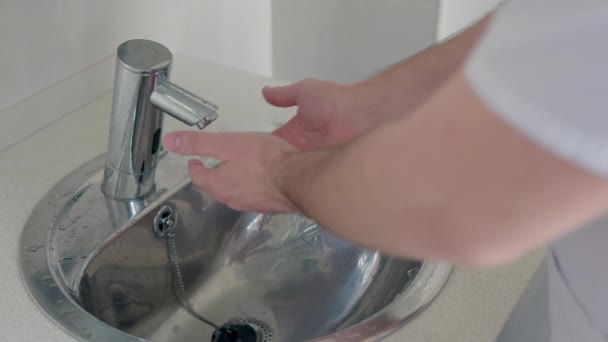 Lavarse Las Manos Oficina Dentistas — Vídeos de Stock