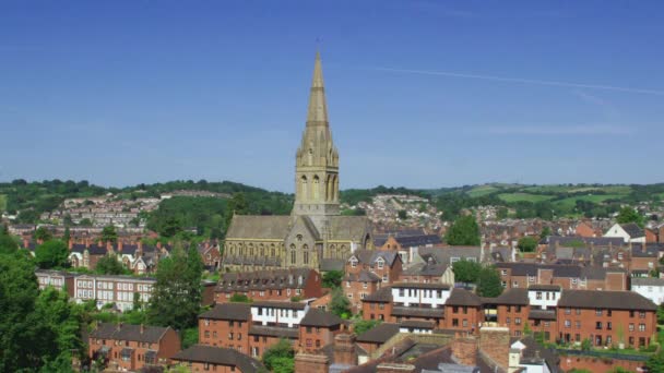 Vue Ville Avec Église Gothique — Video