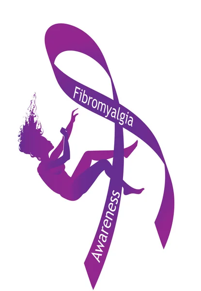 Journée de sensibilisation aux fibromyalgies, logo — Image vectorielle