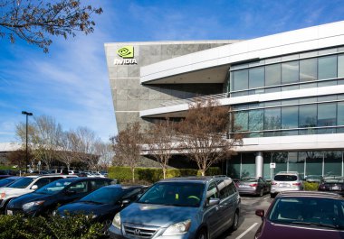 Santa Clara, CA - Feb. 1, 2018: NVIDIA Corp., leader of Artificial Intelligence, GPU, GeForce, 3D Gaming, 3D Vision. clipart