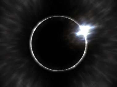 Gezegen ile renkli soyut arkaplan