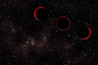 Gezegenli renkli soyut arkaplan, tasarım duvar kağıdı