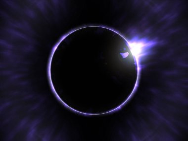 Gezegen ile renkli soyut arkaplan