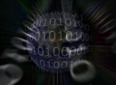 soyut gelecek şablonu, kodlu arkaplan