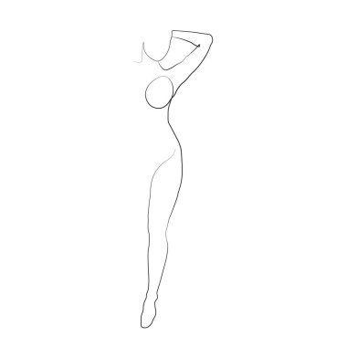 El yapımı kadın, kız. vektör illüstrasyonu 