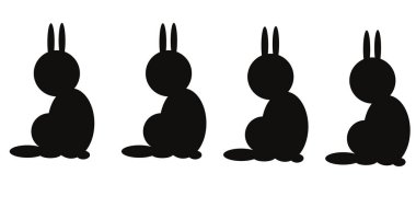 Siyah tavşanlar şablon, arkaplan