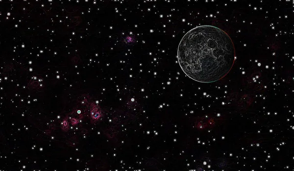 Fundal Abstract Colorat Planeta Cosmos — Fotografie, imagine de stoc