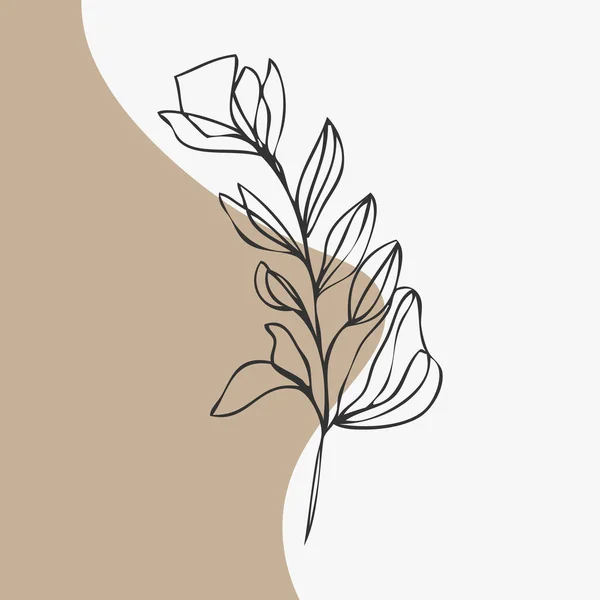 Plant Geïsoleerd Witte Vector Illustratie — Stockvector