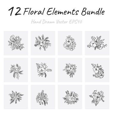 bitkileri beyaz, vektör illüstrasyonuna ayır 