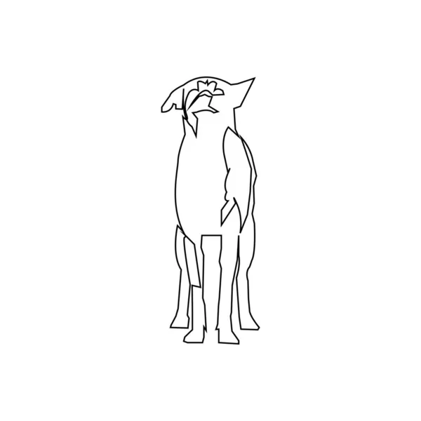 動物の概念図の連続線画 — ストックベクタ