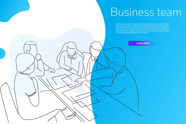 Business Team Vector Illustration — 스톡 벡터