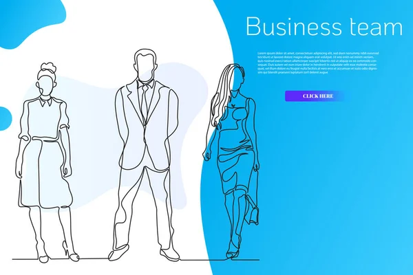 Business Team Vector Illustration — 스톡 벡터