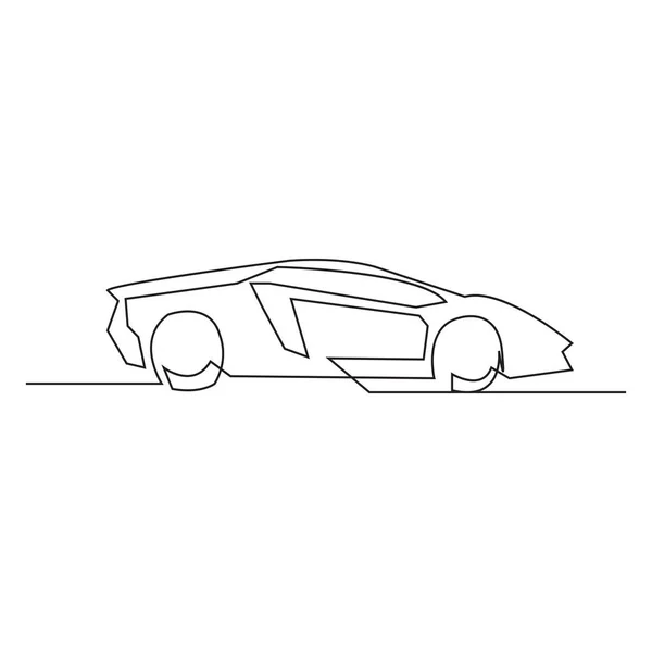 Diseño Continuo Líneas Ilustración Vectorial Del Concepto Automóvil — Vector de stock