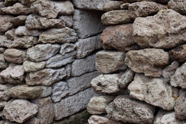 Eski bir duvar, eski bir binanın duvarı.