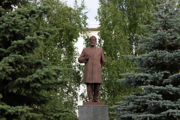 芸術広場中央にはチャイコフスキーの記念碑があり — ストック写真
