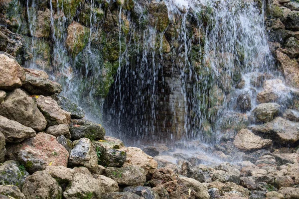 Corrente Água Que Flui Para Baixo Pedras — Fotografia de Stock