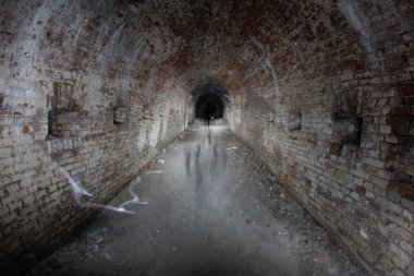 Terk edilmiş bir sığınağın tünelleri