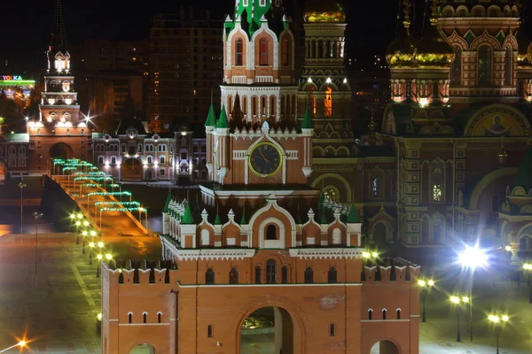 Вид Нічний Кремль — стокове фото