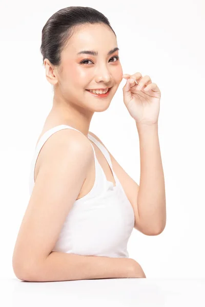 Beauty Asian Women Portrait Face Natural Skin Skin Care Healthy — Stock Photo, Image