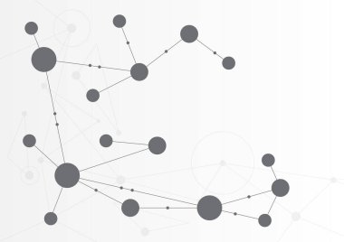 Soyut geometrik bağlantı çizgileri ve noktalar. basit teknoloji grafik arkaplanı. Görüntü Vektörü tasarım Ağı ve Bağlantı konsepti.