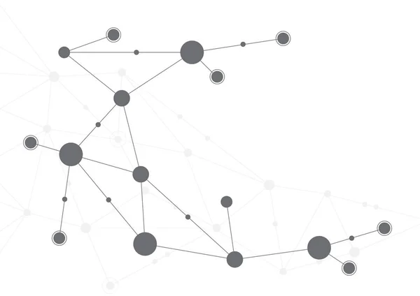 Abstrakte Geometrische Verbindungslinien Und Punkte Einfache Technologie Grafischer Hintergrund Illustration — Stockvektor