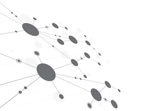 Linee Connessione Geometriche Astratte Punti Sfondo Grafico Tecnologia Semplice Illustrazione — Vettoriale Stock