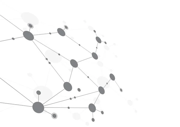 几何连接线和连接线 简单的技术图形背景 说明向量设计网络和连接概念 — 图库矢量图片