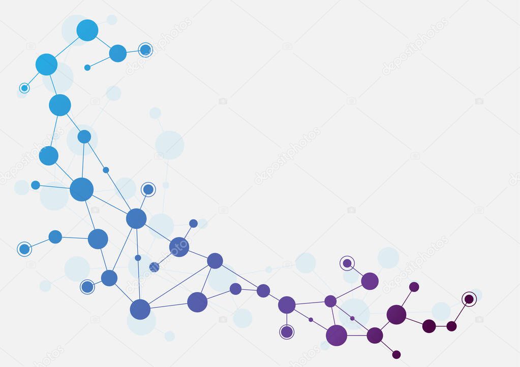 Abstract geometric connect lines and dots.Simple technology graphic background.Illustration Vector design Network and Connection concept.