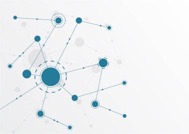 Soyut geometrik bağlantı çizgileri ve noktalar. basit teknoloji grafik arkaplanı. Görüntü Vektörü tasarım Ağı ve Bağlantı konsepti.
