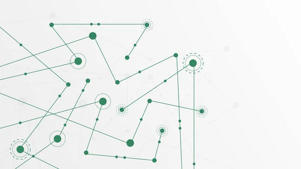 Abstrakta Geometriska Anslutningslinjer Och Dots Simple Teknik Grafisk Bakgrundillustration Vektor — Stock vektor