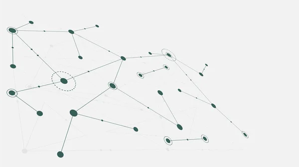 Soyut Geometrik Bağlantı Çizgileri Noktalar Basit Teknoloji Grafik Arkaplanı Görüntü — Stok Vektör