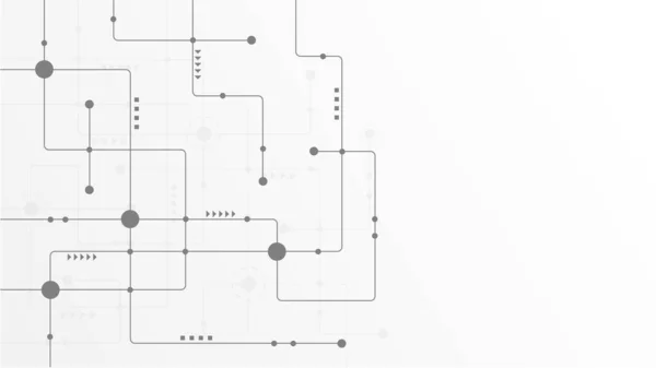 Abstraktní Geometrické Spojovací Čáry Tečky Jednoduché Technologické Grafické Pozadí Ilustrace — Stockový vektor