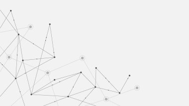 Soyut geometrik bağlantı çizgileri ve noktalar. basit teknoloji grafik arkaplanı. Görüntü Vektörü tasarım Ağı ve Bağlantı konsepti.