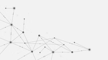 Soyut geometrik bağlantı çizgileri ve noktalar. basit teknoloji grafik arkaplanı. Görüntü Vektörü tasarım Ağı ve Bağlantı konsepti.