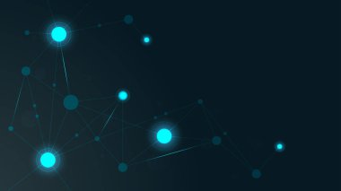 Soyut geometrik bağlantı çizgileri ve noktalar. basit teknoloji grafik arkaplanı. Görüntü Vektörü tasarım Ağı ve Bağlantı konsepti.