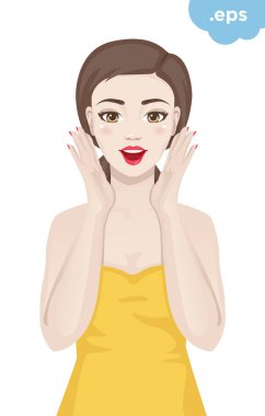 Hoş ve mutlu bir genç kadın