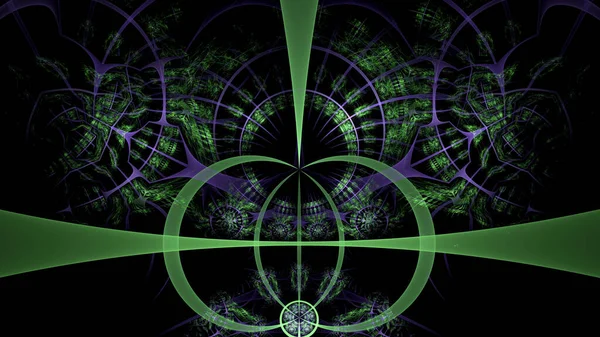 Абстрактный Фрактальный Фон Сложного Узора Взаимосвязанных Колец Арок Геометрических Узоров — стоковое фото