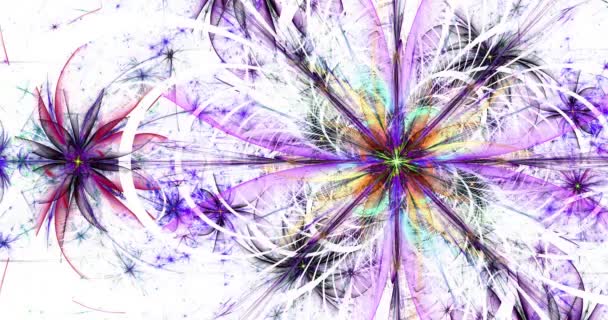 Rapid Color Changing Abstract Modern Fractal Background Twisted Interconnected Psychedelic — Stock Video