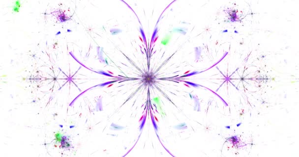 Rapid Color Changing Abstract Modern Fractal Background Twisted Interconnected Psychedelic — Stock Video