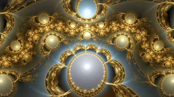 Abstract Fractal Background Made Out Modern Looking Intricate Glowing Pattern — Stock Photo, Image