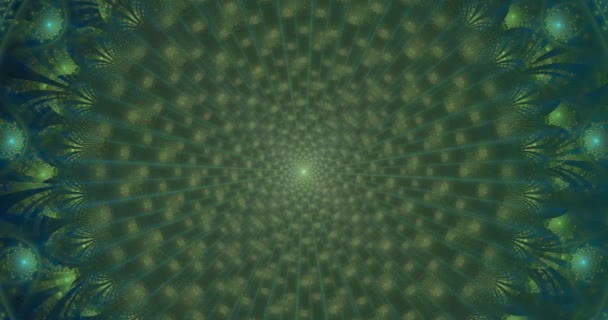 Snabb Färg Ändra Detaljerad Abstrakt Symmetrisk Spiral Med Stjärna Centrum — Stockvideo
