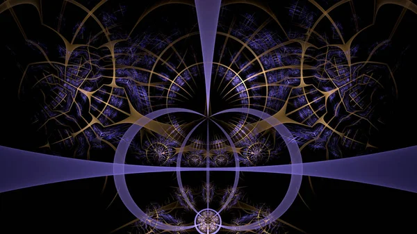 Абстрактный Фрактальный Фон Сложного Узора Взаимосвязанных Колец Арок Геометрических Узоров — стоковое фото