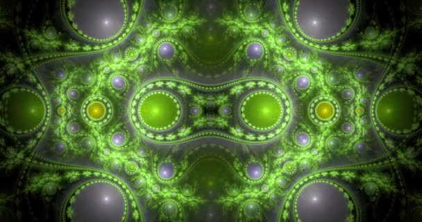 Abstract Dynamische Loopable Kleur Veranderende Fractals Gemaakt Van Modern Ogende — Stockvideo