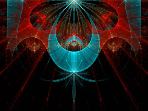 Абстрактный Фрактальный Фон Большой Звездой Сложным Декоративным Геометрическим Узором Почти — стоковое фото