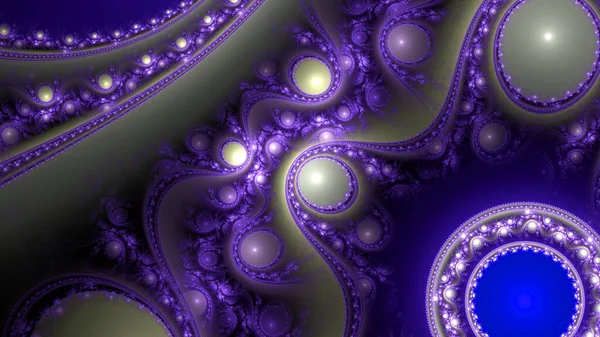 Abstract Fractal Background Made Out Modern Looking Intricate Glowing Pattern — Stock Photo, Image